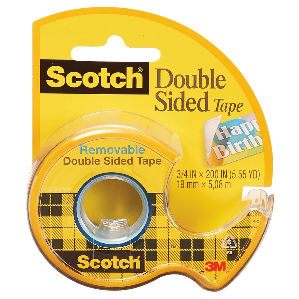 3/4" x 200" Removable Double Sided Tape