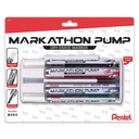 Assorted Chisel Tip Markathon Pump Dry Erase Marker 4-Pack with Eraser