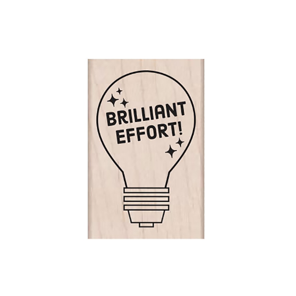Brilliant Effort Wood Stamp