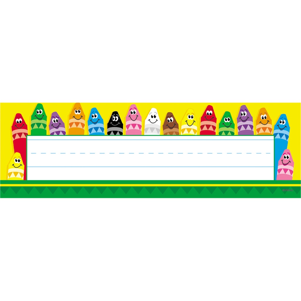 Colorful Crayons Desk Toppers® Name Plates 36 ct