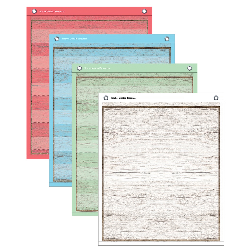 Painted Wood Design Magnetic Mini Pocket Charts