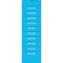 Aqua Polka Dots 10 Pocket File Storage Pocket Chart