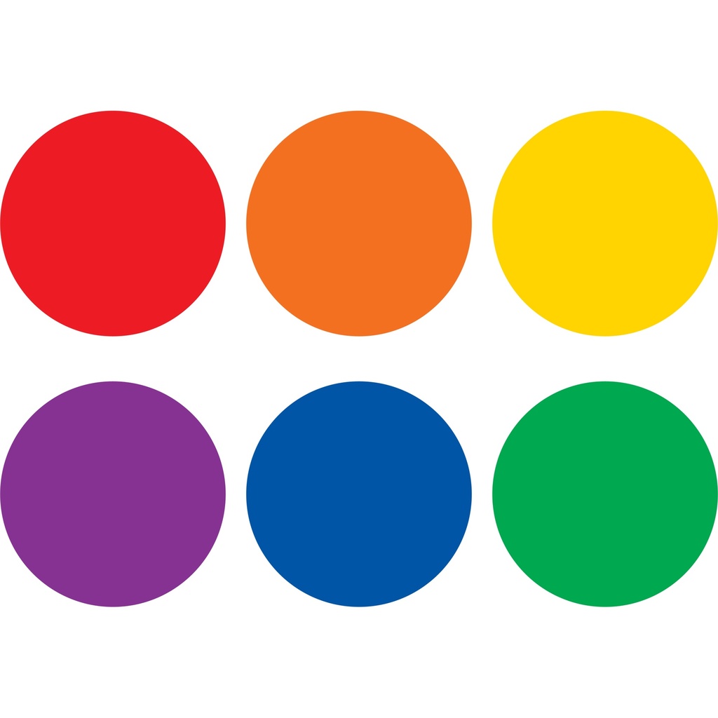 4" Spot On® Colorful Circles Vinyl Floor Markers