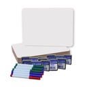 9" x 12" Magnetic Dry Erase Boards with Colored Pens & Erasers Set of 12