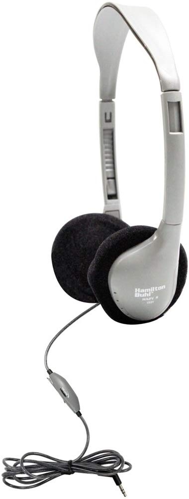 Foam Cushion Personal Stereo Headphone w Volume Control and Storage Bag