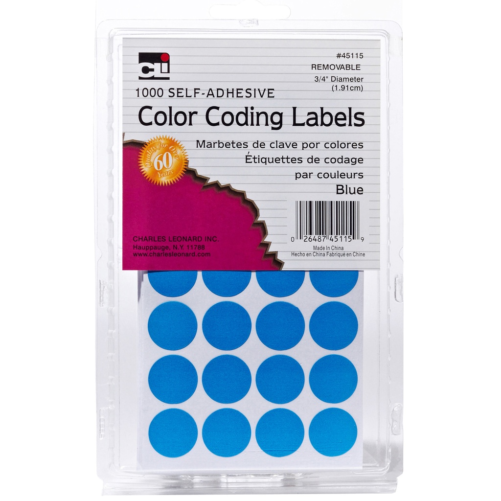 Color Coding Self-Adhesive Dots Box of 1000