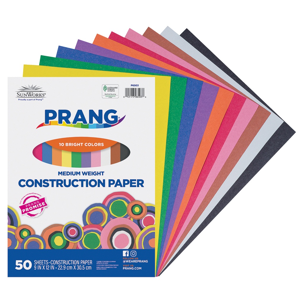 Prang 9x12 Medium Weight Construction Paper 50 Sheet pack