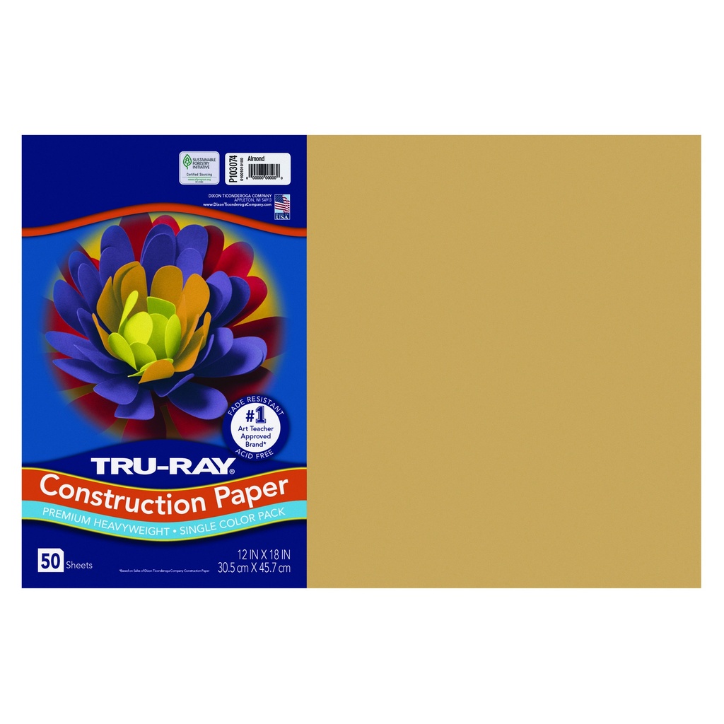 Tru-Ray 12x18 Heavy Weight Construction Paper 50 Sheet pack