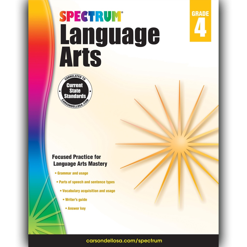 Spectrum Language Arts Workbook Grade 4 Paperback