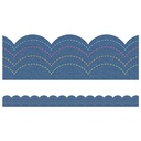 Crafty and Cool Denim Scalloped Border