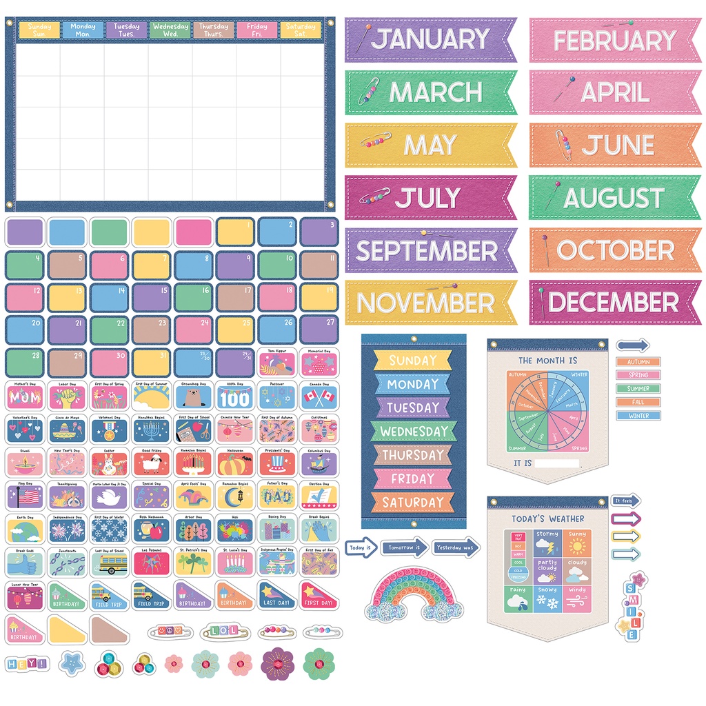 Crafty and Cool Calendar Bulletin Board Set