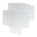 7.75" x 10" Two-Sided Lined/Plain Dery Erase Paddles 6ct