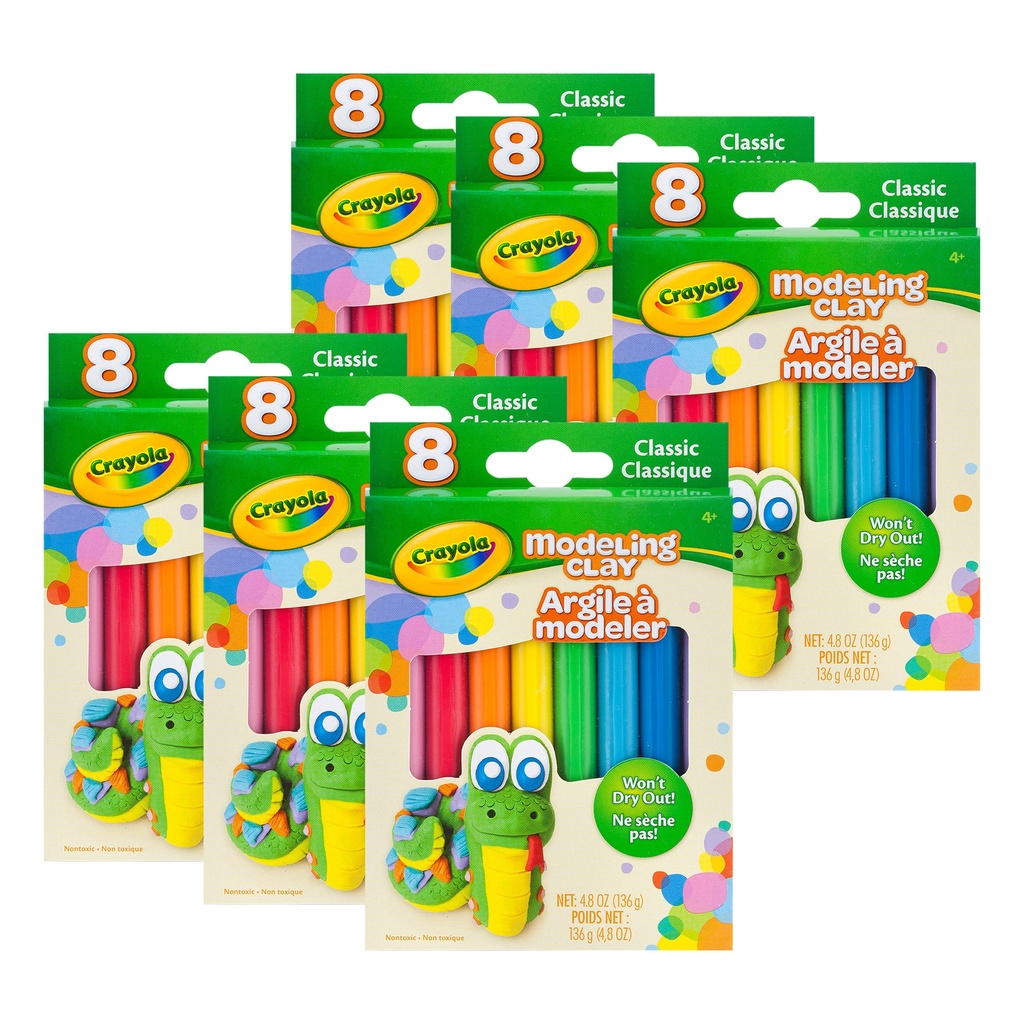 Classic 8 Color Modeling Clay 6ct