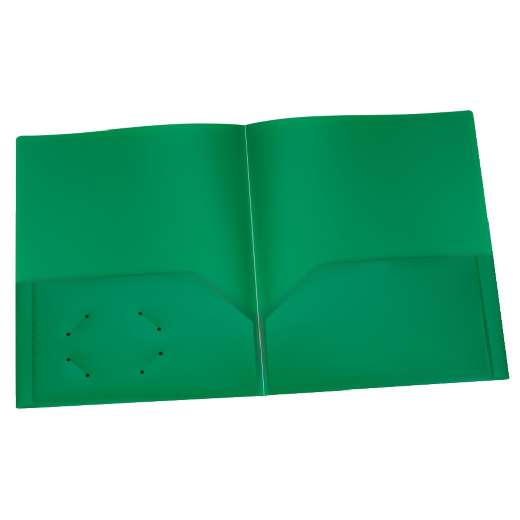 Oxford Two Pocket Heavyweight Poly Portfolios Green Box of 25