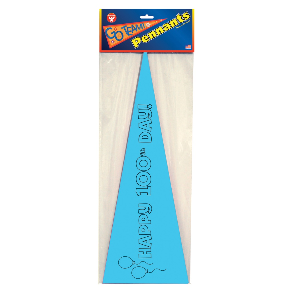 Happy 100th Day Paper Pennants