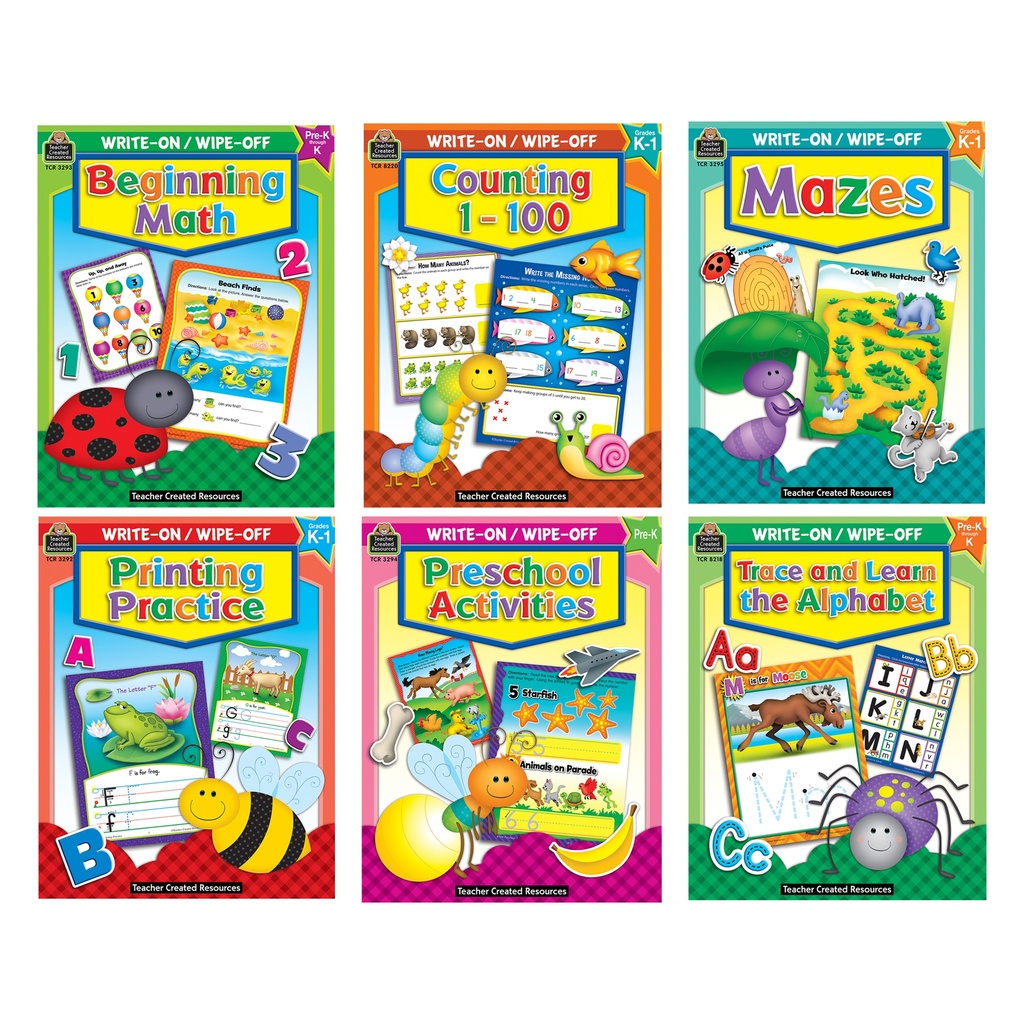 Ultimate Early Learning Write & Wipe Activity Books Kit