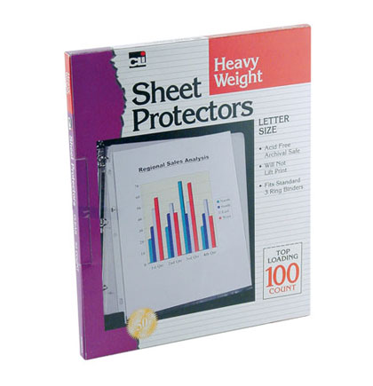 Heavy Weight Non Glare Sheet Protectors Box/100