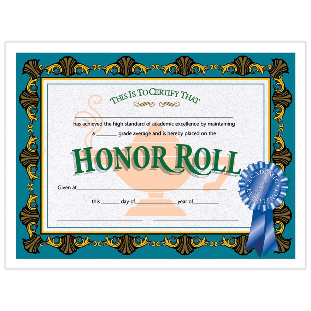 30ct Honor Roll Certificates
