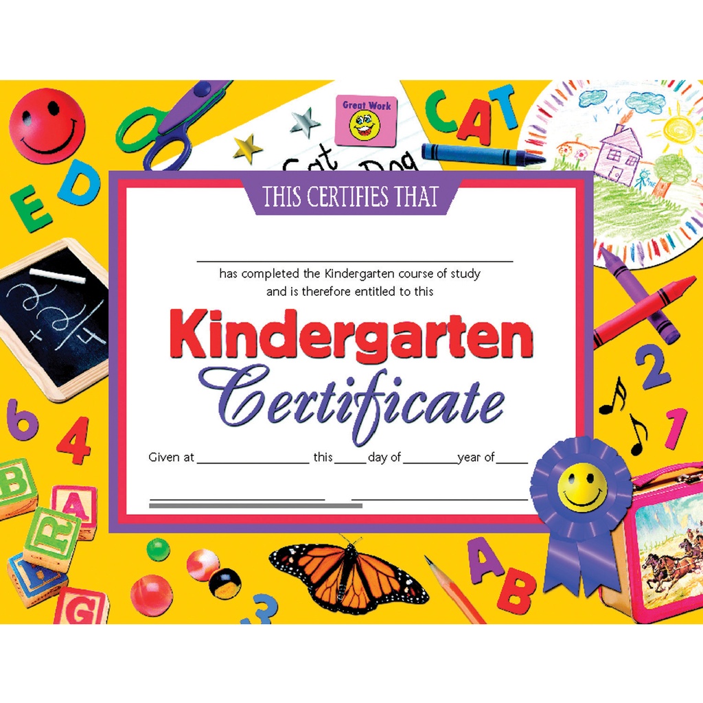 30ct Kindergarten Certificates