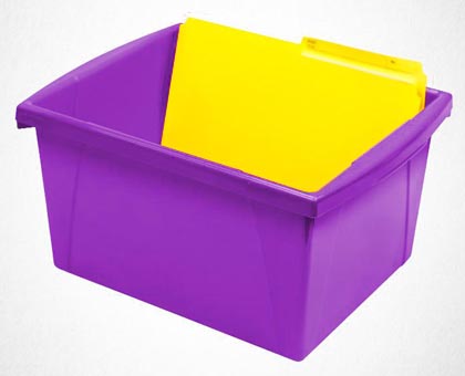 [61481U06C STX] Small Classroom Storage Bin Purple Each