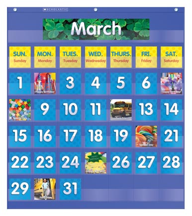[511479 SC] Monthly Calendar Pocket Chart Kit