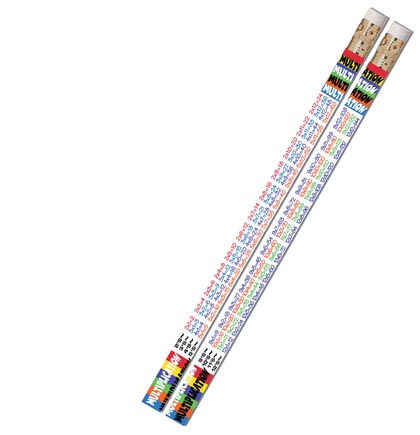 [D2348 MSG] 12ct Multiplication Tables Pencils
