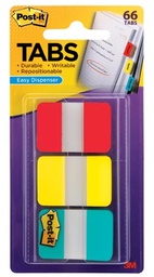 [686RYB MMM] Post It Durable Tabs Red Yellow and Blue