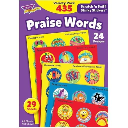 [6490 T] Praise Words Stinky Stickers Variety Pack