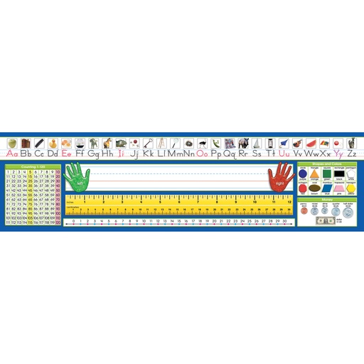 [9026 NS] Primary Traditional Manuscript Counting 1–120 Desk Plates – 9026 NS | Essential Student Desk Reference