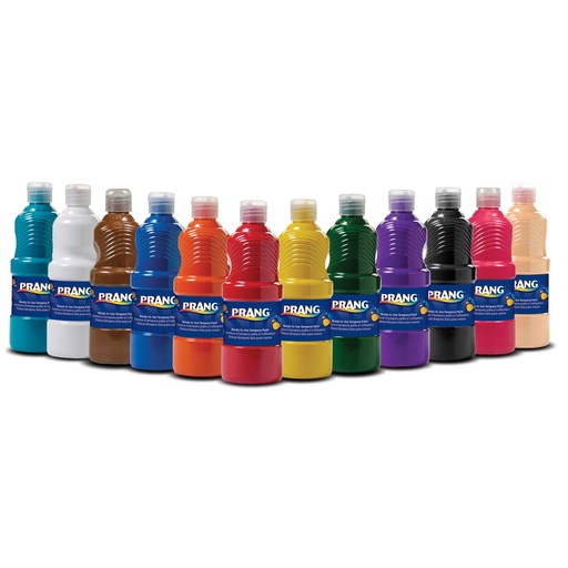 [21696 DIX] Ready-to-Use Liquid Tempera  16oz 12 Assorted Colors