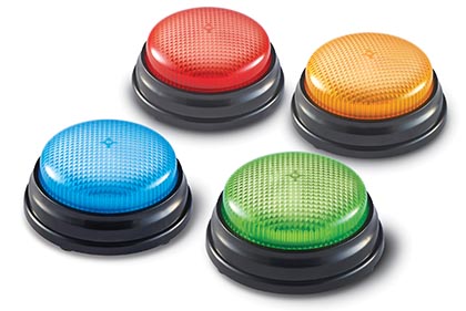 [3776 LER] Set of 4 Lights and Sounds Answer Buzzers