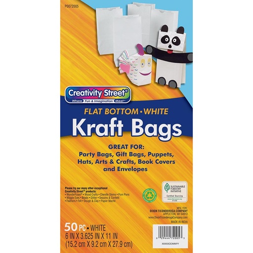 [72005 PAC] White #6 Bags 50 Count                  Pack