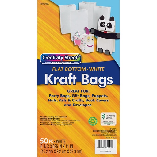 [72005 PAC] White #6 Bags 50 Count                  Pack