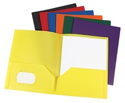 [76020 ESS] Yellow Poly Two Pocket Portfolio