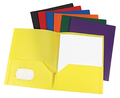 [76020 ESS] Oxford Two Pocket Heavyweight Poly Portfolios Yellow Box of 25
