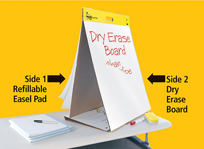 [563DE MMM] 20in x 23in Dry Erase Table Top Easel Pad