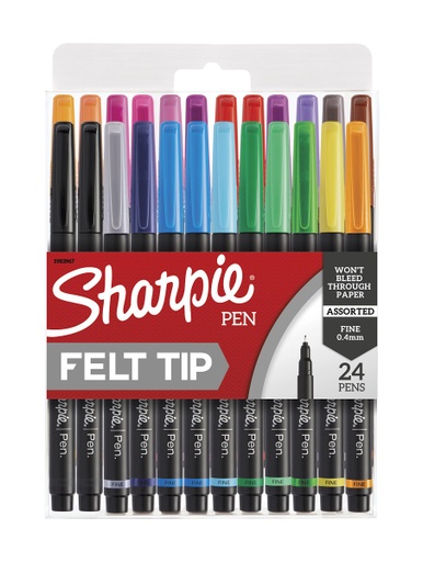 [1983967 SAN] 24ct Fine Sharpie Art Pens in Hard Case