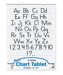 [ZP9701 PAC] 24x32 2in Rule Zaner Bloser Manuscript Chart Tablet