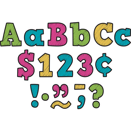[3881 TCR] Chalkboard Brights Bold Block 3 Inch Letters