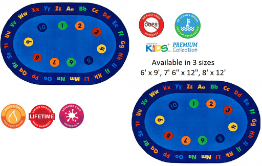 [7298 CFK] Circle Time Early Learning 6ft x 9ft Oval