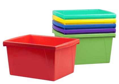 [61515U06C STX] Medium Classroom Storage Bin Assorted Color Set of 6