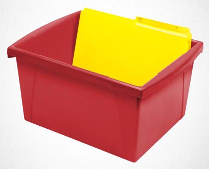 [61483U06C STX] Medium Classroom Storage Bin Red Each