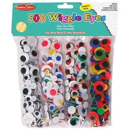 [64595 CLI] Wiggle Eyes Combo 500ct Assorted Styles