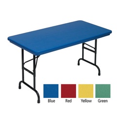 [RA2448 COR] 24x48 Adj Height Blow Molded Folding Table