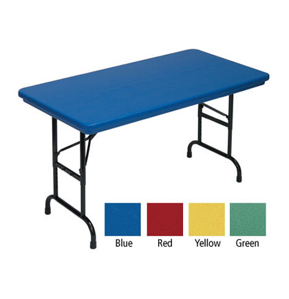[RA2448 COR] 24x48 Adj Height Blow Molded Folding Table