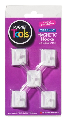 [735008 DOW] Ceramic Ceiling Hook Magnets Set of 5