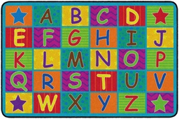 [FE33444A FC] 7ft 6in x 12ft  Cheerful Alphabet Carpet