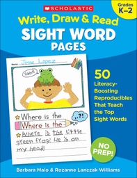 [830629 SC] Write Draw and Read Sight Word Pages Grades K-2