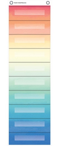 [20842 TCR] Watercolor 10 Pocket File Storage Pocket Chart