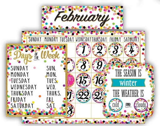 [5443 TCR] Confetti Calendar Bulletin Board